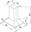 Røros pyramide – børstet stål – 780mm thumbnail