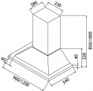 Røros rubin – børstet stål – 1200mm thumbnail