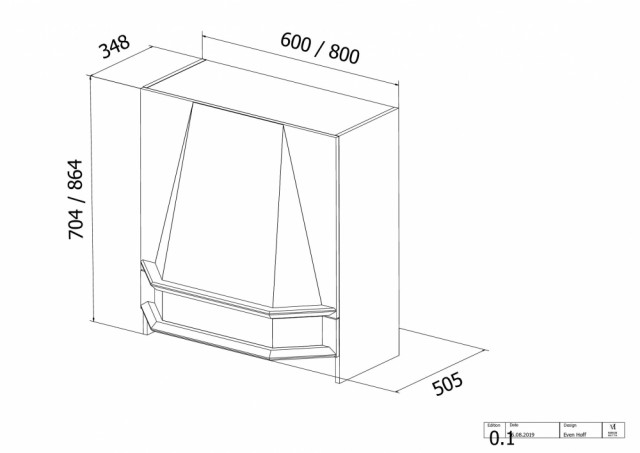 Røros symfoni – MDF - B 800mm - H 704mm