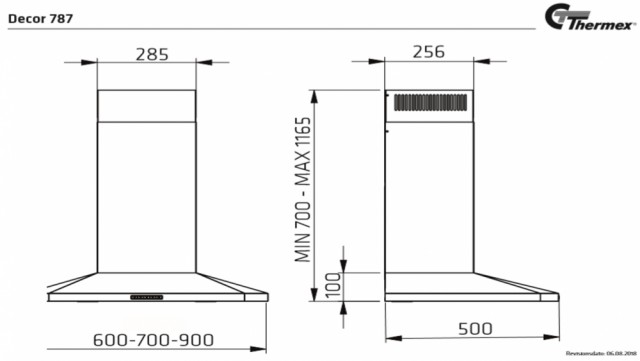 THERMEX DECOR 787 - RUSTFRI - 900MM