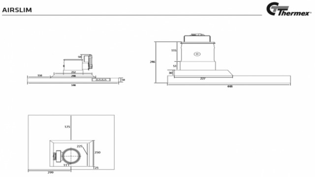 THERMEX AIRSLIM - HVIT - 600MM X 75MM