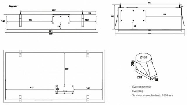 Thermex newcastle medio – Hvit - 900mm