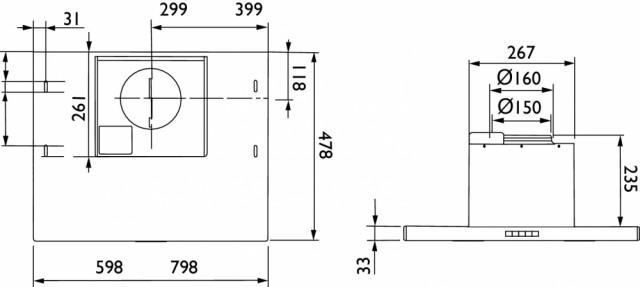 RØROS 600 SAFE (KV)- STÅL - 600MM