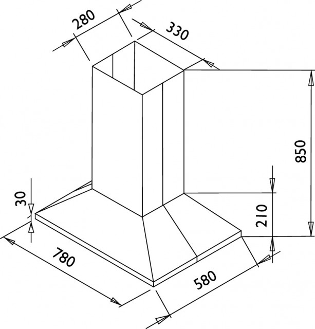 Røros pyramide – velg farge – 780mm