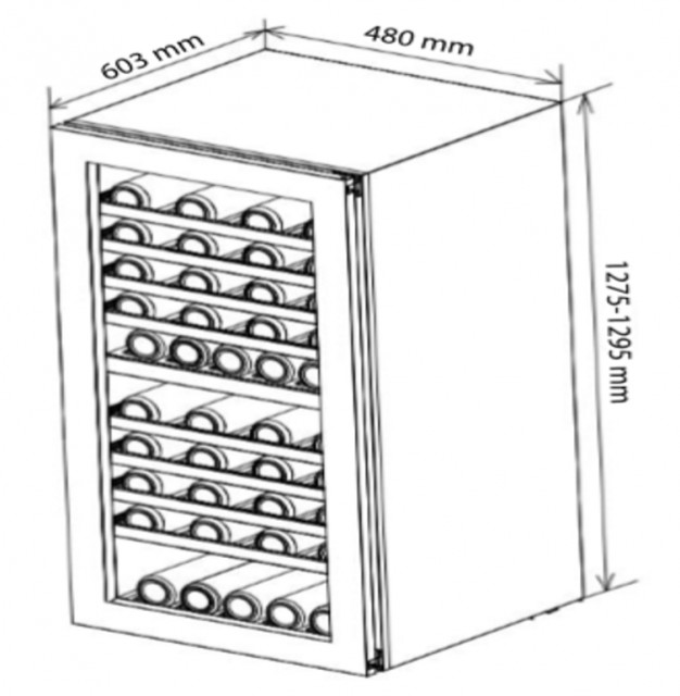 Thermex Winemex 69 - Svart - 69 flasker