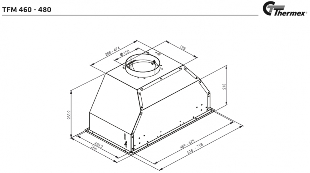 THERMEX TFM 460 - 480 - RUSTFRI - 518MM