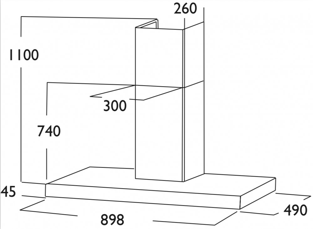 Røros leto safe kv – stål – 900mm