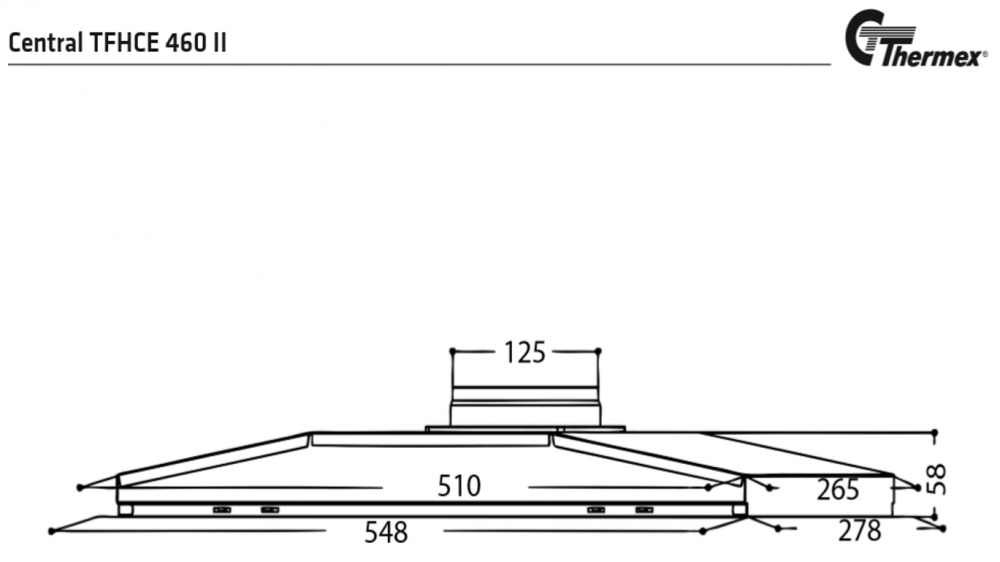 THERMEX CENTRAL TFHCE 460 II - RUSTFRI - 548MM