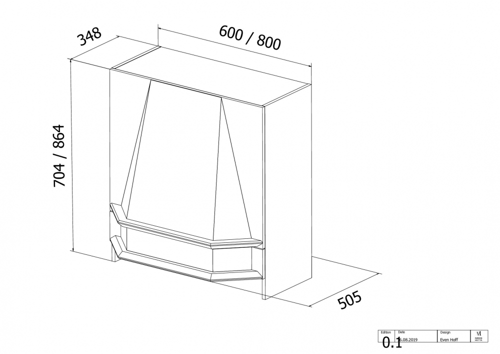 Røros symfoni – MDF – B 800mm - H 864mm