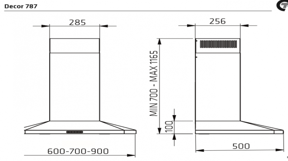 THERMEX DECOR 787 - RUSTFRI - 700MM